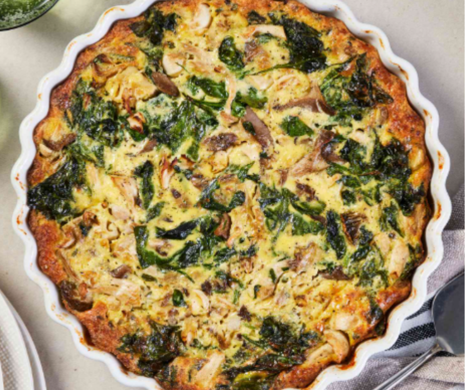 Beverly's Gourmet Spinach and Mushroom Quiche
